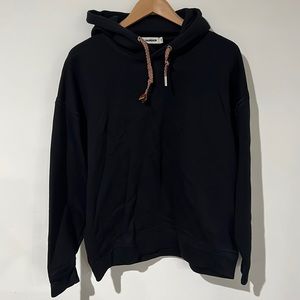 Jil Sander black dropped shoulder hoodie